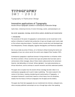 Innovative applications of Typography