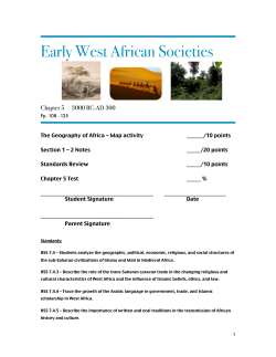 Early West African Societies