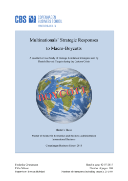 Multinationals` Strategic Responses to Macro