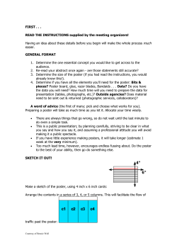 How to make a poster - City, University of London
