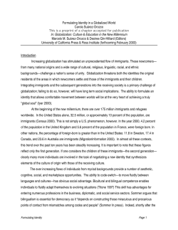 Formulating Identity in a Globalized World