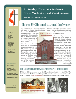 Chinese UMC Honored at Annual Conference