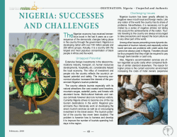 NIGERIA: SUCCESSES AND CHALLENGES