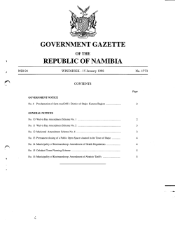 government gazette republic of namibia