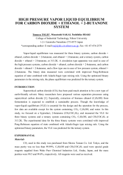 high pressure vapor liquid equilibrium for carbon dioxide +
