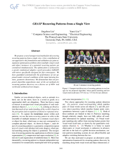 GRASP Recurring Patterns from a Single View