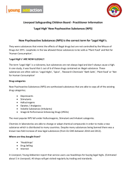 New Psychoactive Substances