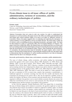 From climate issue to oil issue: offices of public administration