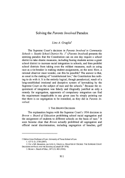 Solving the Parents Involved Paradox