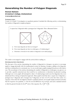 Generalising the number of polygon diagonals