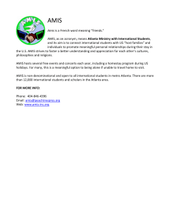 Amis is a French word meaning &ldquo;friends.&rdquo; AMIS, as an acronym