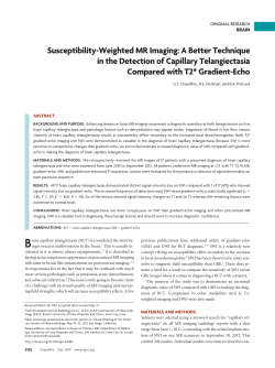 Susceptibility-Weighted MR Imaging: A Better Technique in the