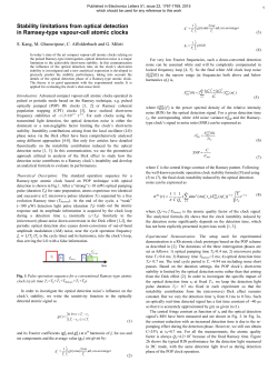 Stability limitations from optical detection in Ramsey