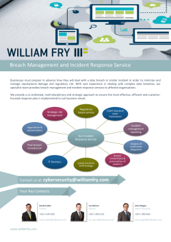Breach Management and Incident Response Service