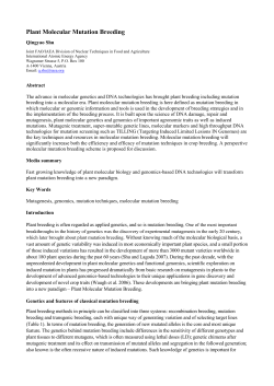 Plant Molecular Mutation Breeding