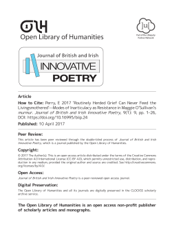 Modes of Inarticulacy as Resistance in Maggie O`Sullivan`s