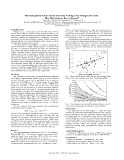 Maintaining Femoral Bone Density from Daily Walking in Post
