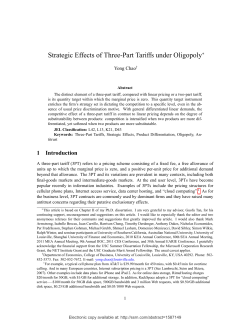 Strategic Effects of Three-Part Tariffs under Oligopoly&lowast;
