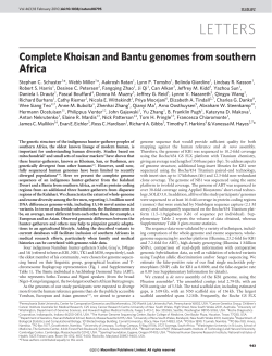 Complete Khoisan and Bantu genomes from southern Africa