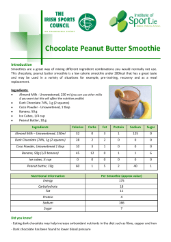 Chocolate Peanut Butter Smoothie