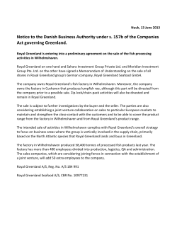 Notice of Sale - Whv June 2013