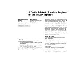 A Tactile Palette to Translate Graphics for the Visually Impaired