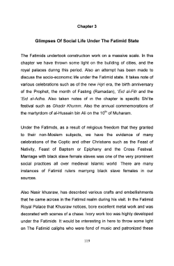Chapter 3 Glimpses Of Social Life Under The Fatimid State