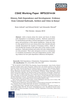 History, Path Dependence and Development: Evidence from
