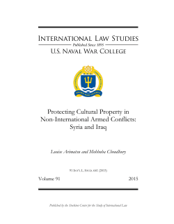 Protecting Cultural Property in Non