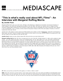 "This is what`s really cool about NFL Films" - An