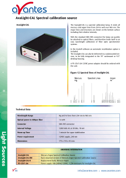 Light Sources AvaLight-CAL Spectral calibration source