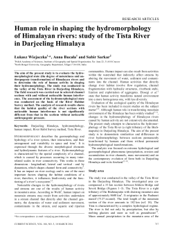 study of the Tista River in Darjeeling Himalaya