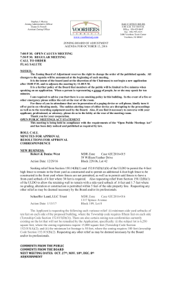 October 13, 2016 - Voorhees Township