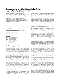 Modular design of artificial transcription factors Aseem