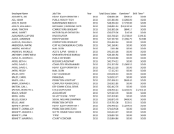 Employee Name Job Title Year Total Gross Salary Overtime * Shift