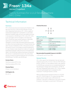 Freon&trade; 134a - The Chemours Company