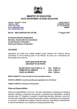 ministry of education state department of basic education