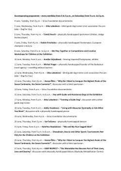 Accompanying programme &ndash; every weekday from 4 to 5 p.m., on