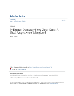 By Eminent Domain or Some Other Name