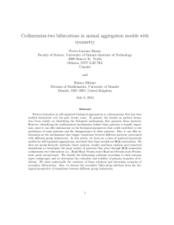 Codimension-two bifurcations in animal aggregation models with