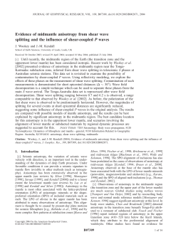 Evidence of midmantle anisotropy from shear wave splitting and the