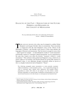 Dialectic of the Past / Disjuncture of the Future