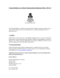 The following provides information on the calibre of student to whom