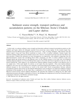 Sediment source strength, transport pathways and accumulation