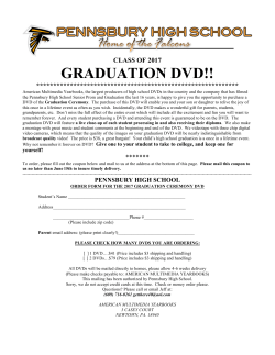 2017 Graduation DVD Order Forms