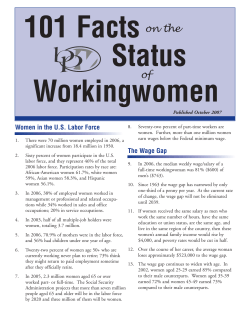 101 Facts on the Status of Workingwomen