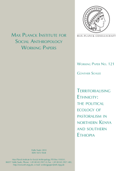 Working Paper 121 - Max Planck Institut für ethnologische Forschung