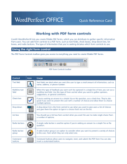 Corel(R) WordPerfect(R): Working with PDF form controls