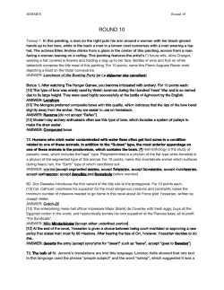 round 10 - High School Quizbowl Packet Archive