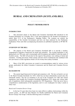 Burial and Cremation (Scotland)